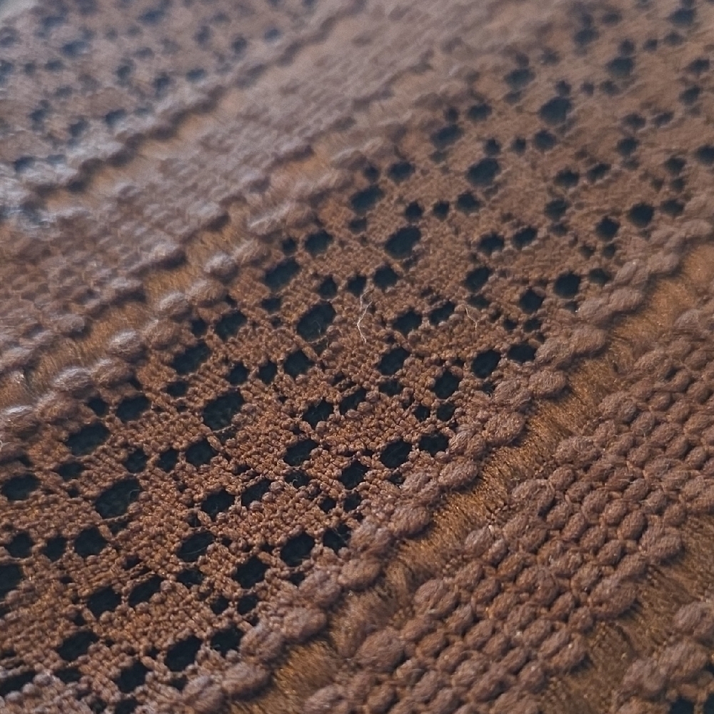 Vintage 1970s Wembley Textured Chocolate Brown WIDE 4.5 X 55